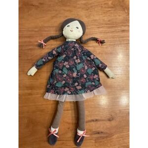 Moulin Roty Les Parisiennes Blanche Rag Doll in Floral Dress